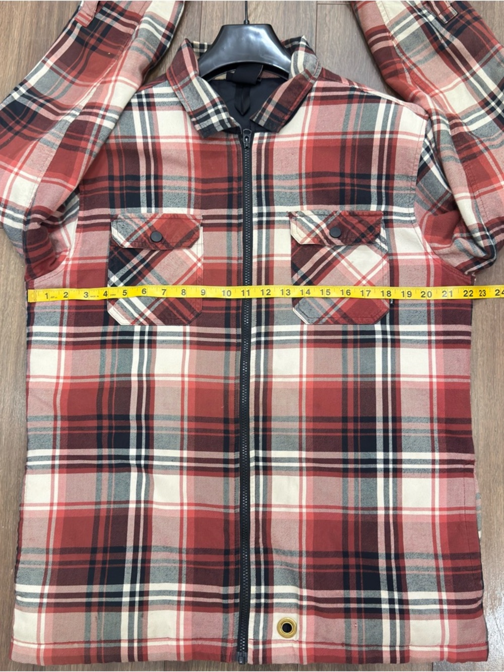Burton men’s 80G thermolite Insulated Red and Black Plaid Shirt Jacket size M - Picture 6 of 12